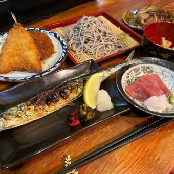 【おすすめ】旬菜コース◆小鉢2種・魚料理・肉料理・蕎麦など＋2時間飲み放題付き♪