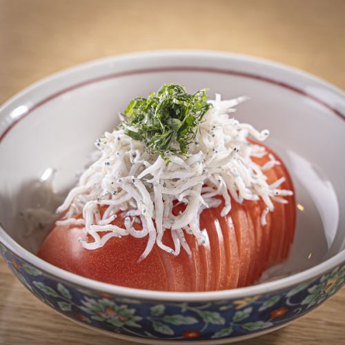 トマトスライスちりめんがけ