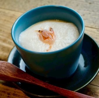 生桜海老と筍の冷製茶碗蒸し