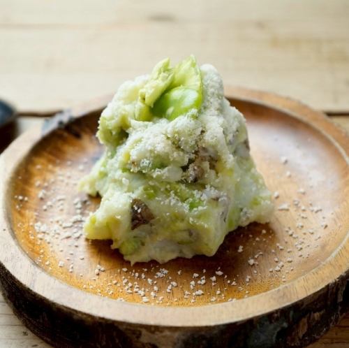 そら豆と長芋で作ったポテトサラダ