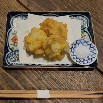 もろこしと長芋のふわふわ揚げ