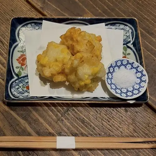 もろこしと長芋のふわふわ揚げ