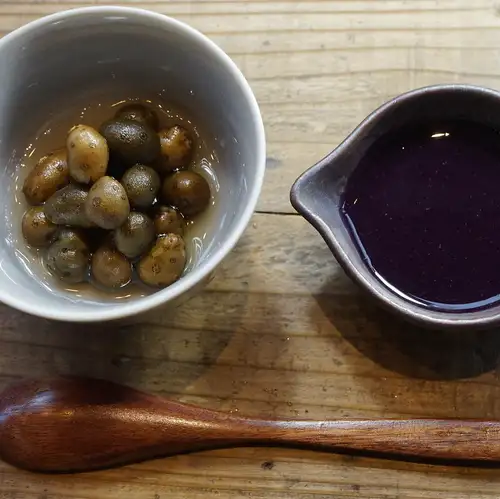 山崎香る　むかごウベ蜜がけ