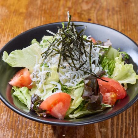 豆富としらすの和風サラダ