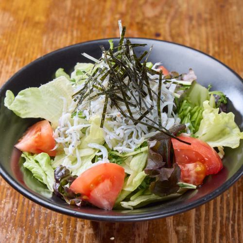 豆富としらすの和風サラダ