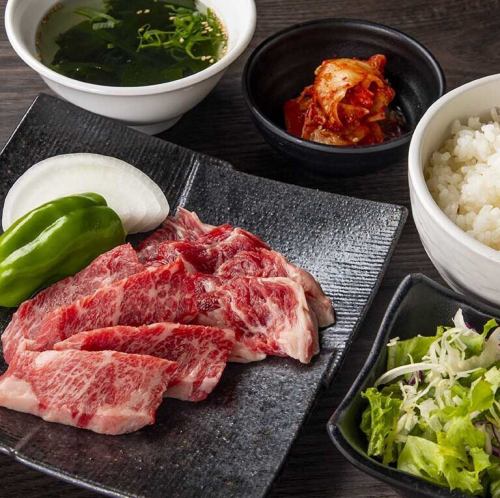 上肉2種盛り定食