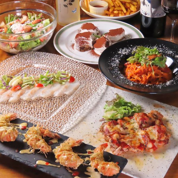 宴会にぴったり！2時間飲み放題付きコース　4000円～