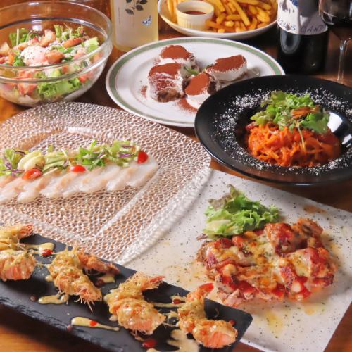 宴会にぴったり！2時間飲み放題付きコース　4000円～