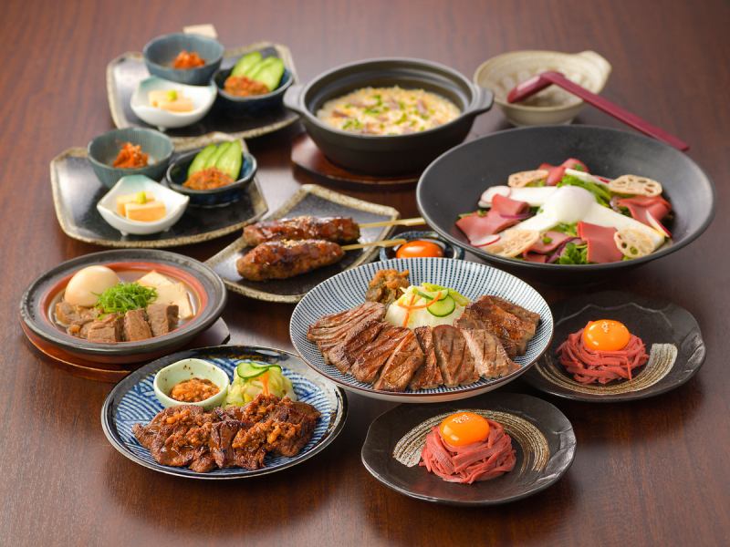 【名物牛たん焼きやローストユッケなど】東山食べ比べコース120分飲み放題付き♪5000円（税込）