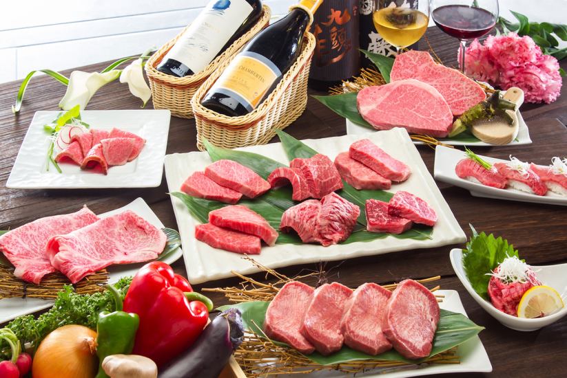 오사카·기타신치에서 정육점 준비의 고기 장인이 매료시키는 흑모 와규!완전 개인실에서 접대나 기념일에도.