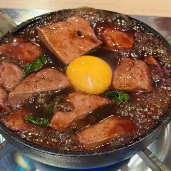 鉄板レバニラ