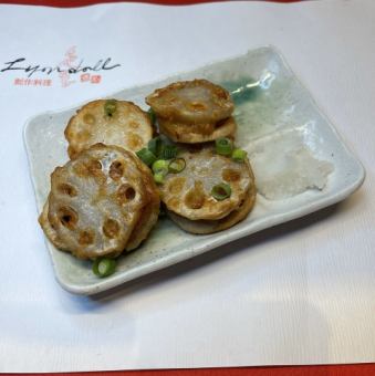 れんこんと肉のはさみ揚げ