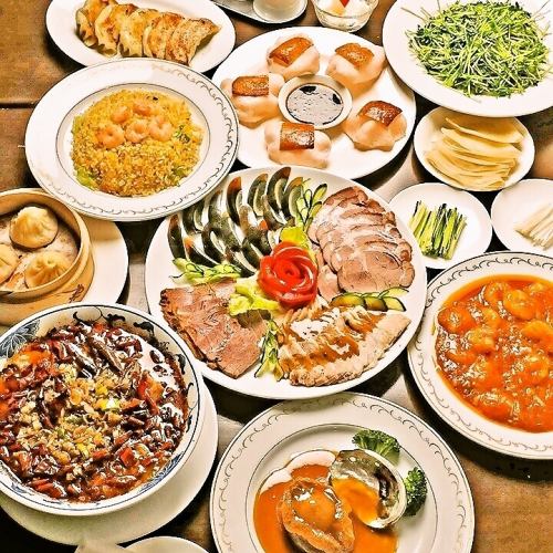 【宴会】2小时无限畅饮+50道菜品4,480日元 虾辣椒、麻婆豆腐等50道经典菜肴！含2小时无限畅饮4,480日元