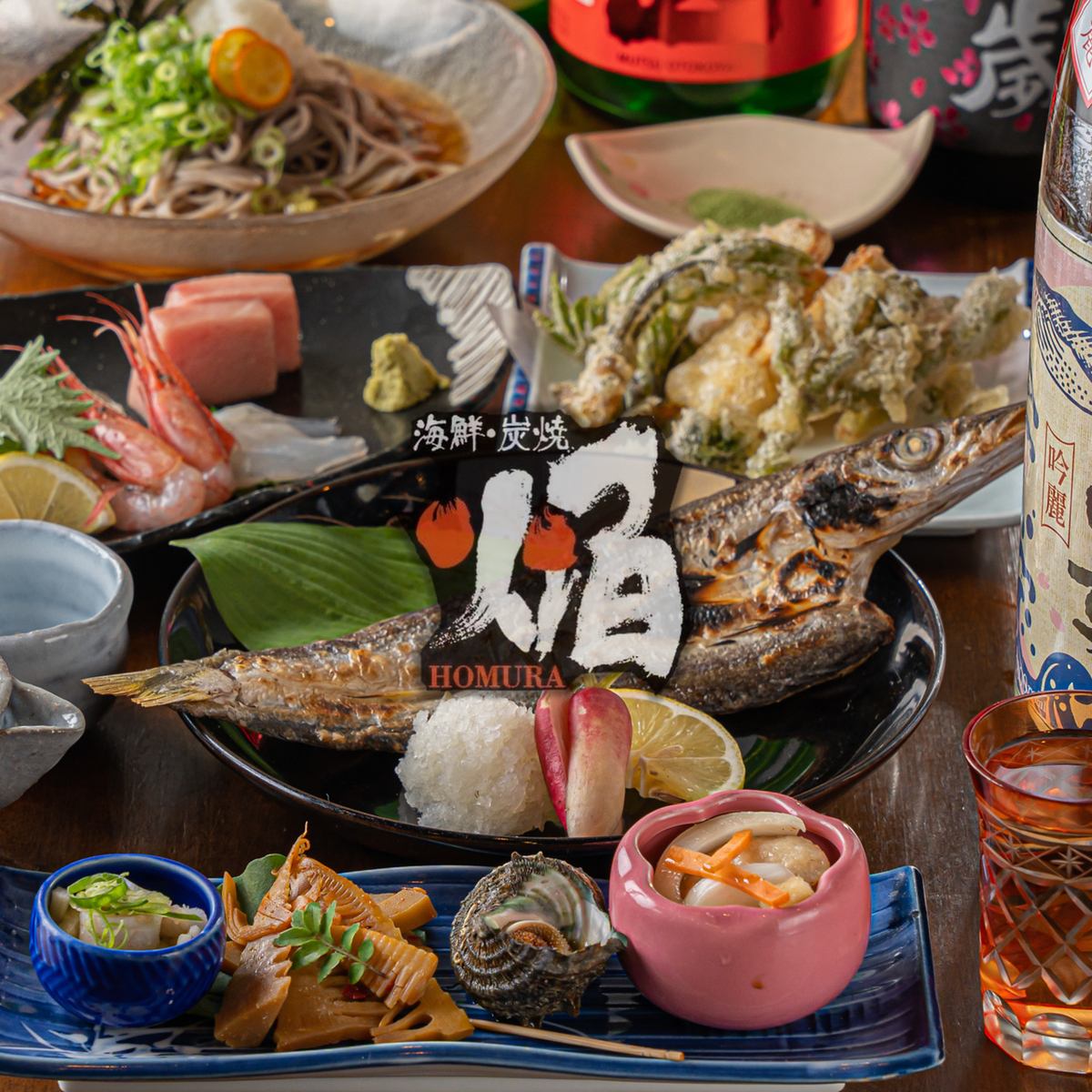 Enjoy charcoal-grilled seafood served in a calm Japanese atmosphere ◎Recommended as a hideout bar◎