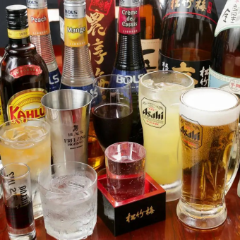 【単品飲み放題】ラストオーダーは15分前！60分飲み放題　1500円(税込)