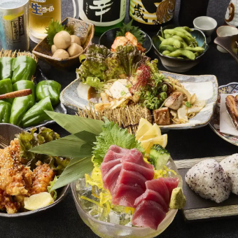 【120分飲み放題付】自慢のマグロお造りや人気の韓国ヤンニョムチキンを堪能！蔵々コース4,500円