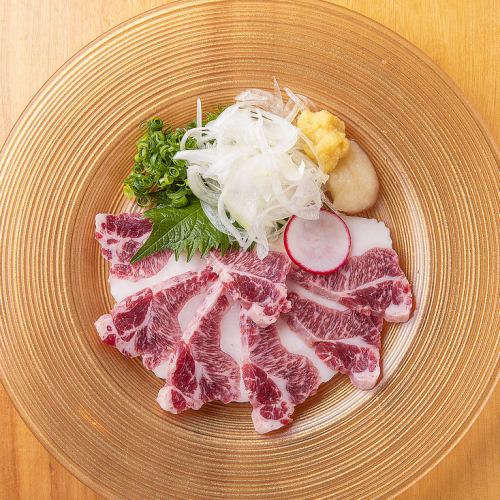 Horse rib sashimi