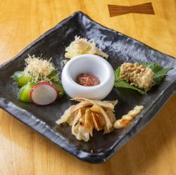 Assorted sake companions