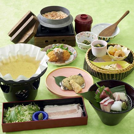 [Spring special meal] Pork shabu-shabu small pot with Asebi 5,000 yen (tax included)