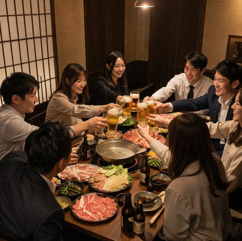 個室で大人数宴会OK