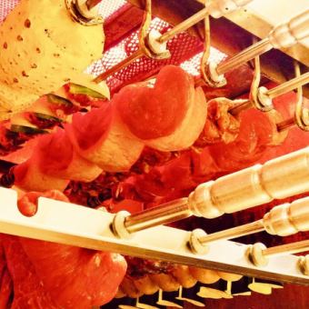 ★ALEGRIA Lunch Course★ All-you-can-eat churrasco (15 varieties) & all-you-can-drink soft drinks for 3,800 yen