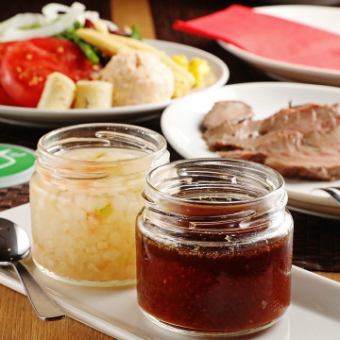 ランチ【ゆったり3時間飲み放題付プラン】15種シュラスコ ＆アルコール飲み放題6,665円→6,000円