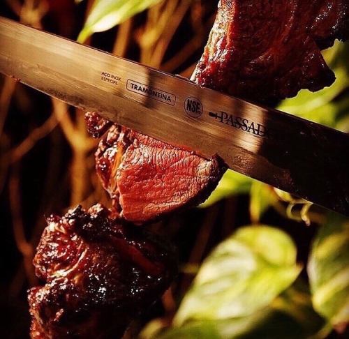 Famous charcoal-grilled churrasco