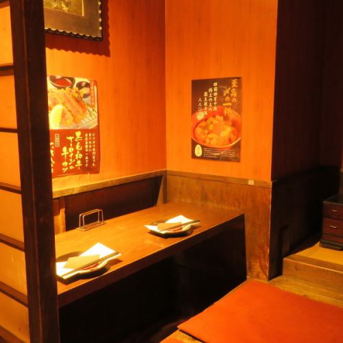 Enjoy luxurious Japanese food in abundant private rooms