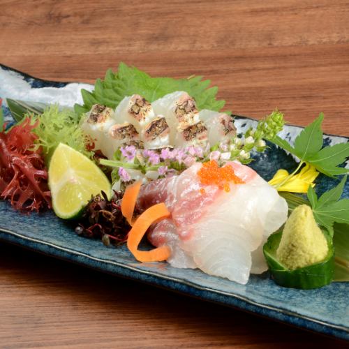Today's natural white fish sashimi