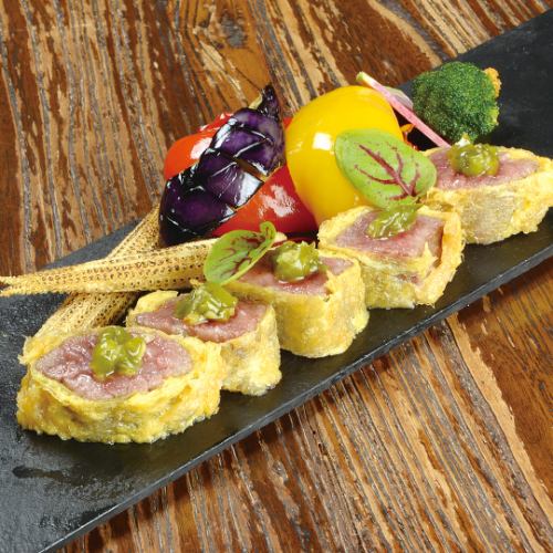 Kyoto-style piccata made from specially selected Japanese black beef