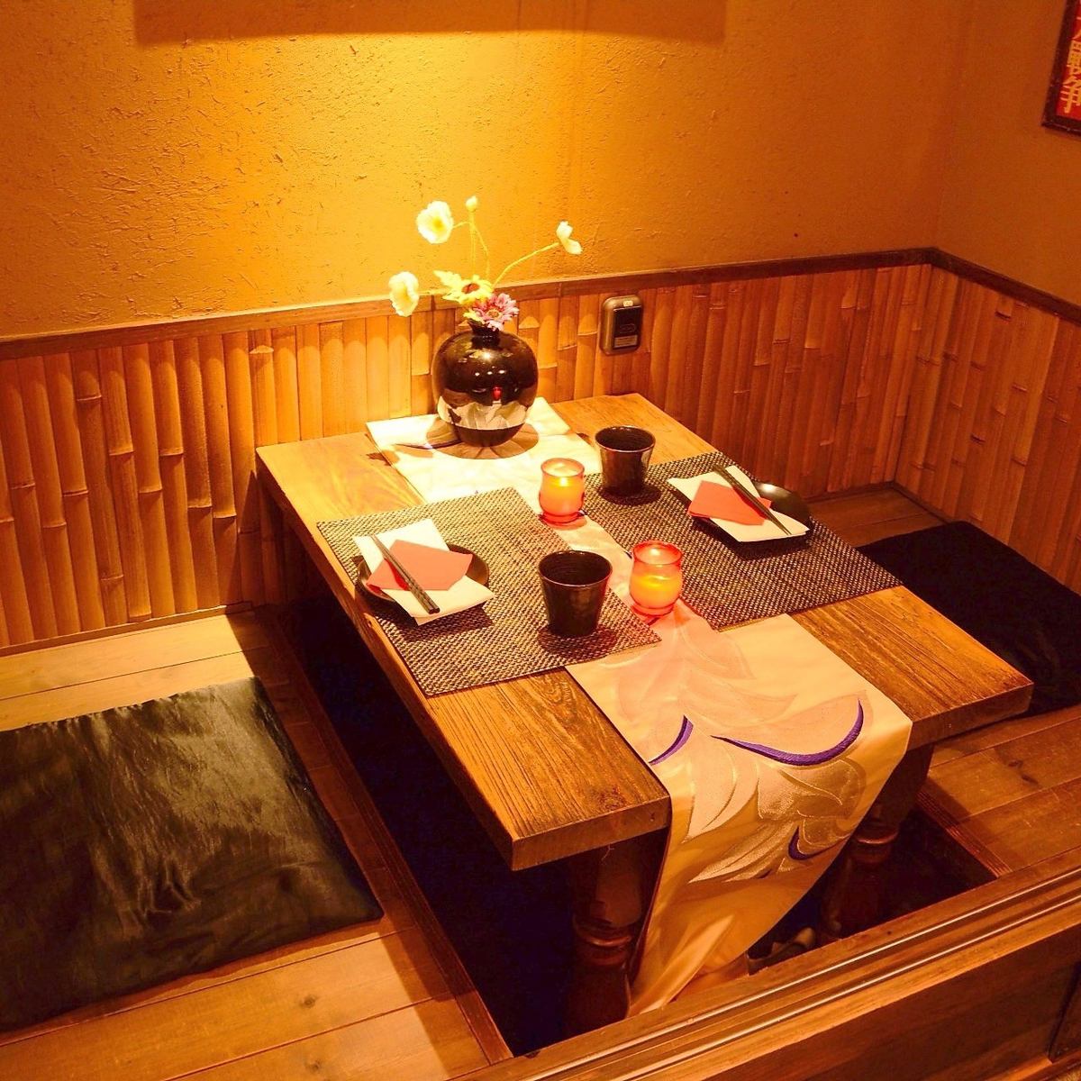 [Private room for two] Perfect for a date.A calming Japanese atmosphere♪