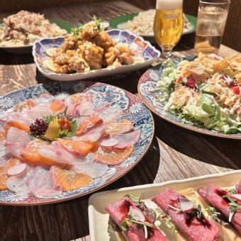 Kyoto town party course with 150 minutes of all-you-can-drink (you can also drink fragrant ale)♪ Finish with ankake fried rice!