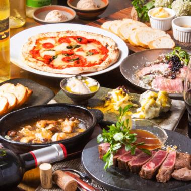 [2.5-hour all-you-can-drink included] Plenty of time! 6 dishes including sirloin steak ★ Standard course 5500 yen (tax included)