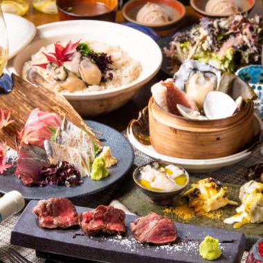 [2.5-hour all-you-can-drink included] A hearty meat feast! 6-course meat platter including steak and grilled dishes ★ 6600 yen (tax included)