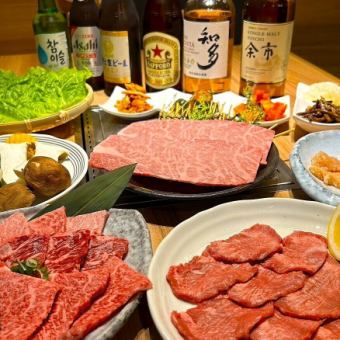 僅限食物◆套餐A◆請享用鹹舌、人氣牛腩排、裡肌肉等各式菜餚！