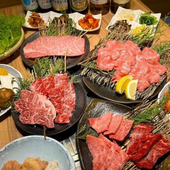 僅限食物 ◆C套餐◆ 適合慶祝♪ 稀有部位拼盤、黑毛牛舌、和牛牛腩排