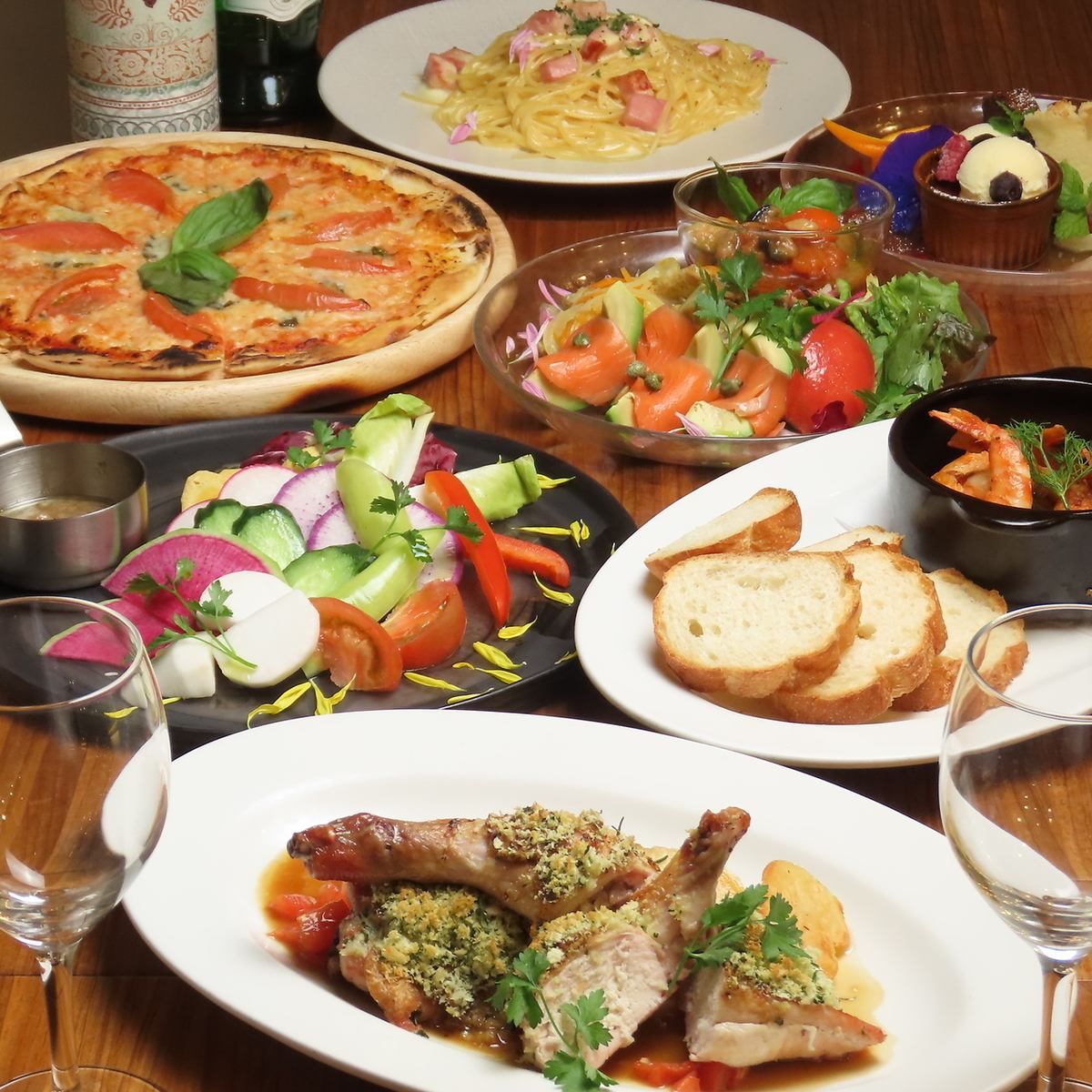 We offer a wide variety of dishes.