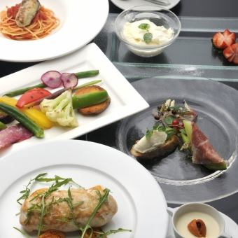 [Dinner Course with 6 dishes in total] Prix fixe course with a choice of pasta/main