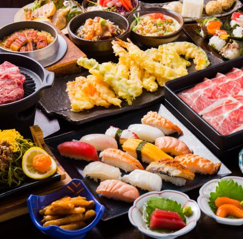 [All-you-can-eat] Kurashu-shabu premium course Sushi and shabu-shabu too! 100 items in total! Deluxe premium all-you-can-eat☆