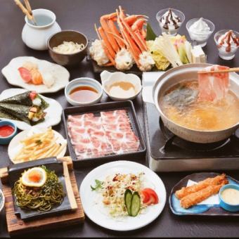 贅沢ずわいがに食べ放題とアンデス高原豚と寿司の食べ放題プレミアムコース！要予約のみ