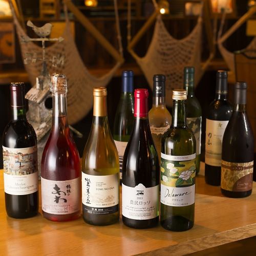 Over 30 types of Japanese wine