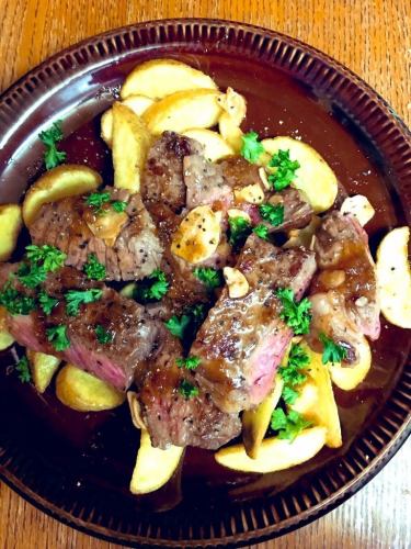 No. 1 most popular meat dish! Beef steak and french fries