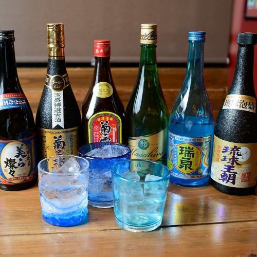 We have a wide selection of alcoholic beverages such as Awamori!