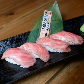 【大人気】黒毛和牛の炙り寿司