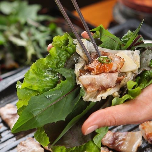 All-you-can-eat samgyeopsal with carefully selected ingredients