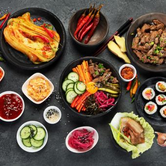 인기 한국 요리를 뷔페!