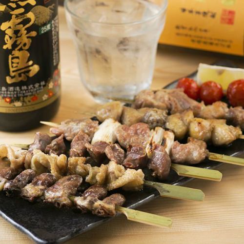 焼き鳥の盛り合わせ