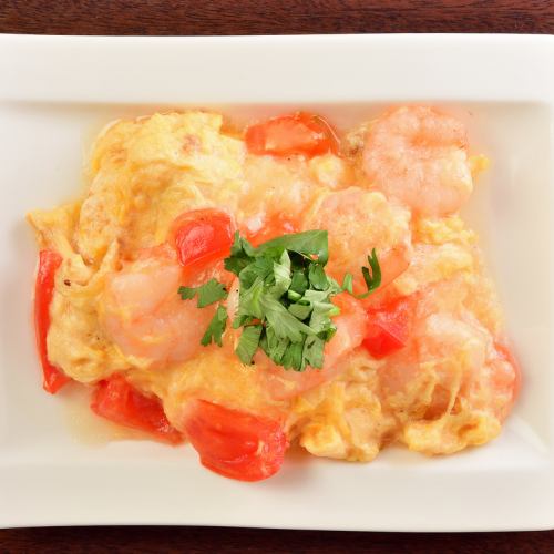 海老とトマトの玉子炒め