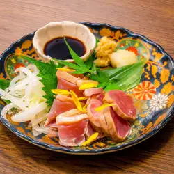 Free-range chicken thigh tataki