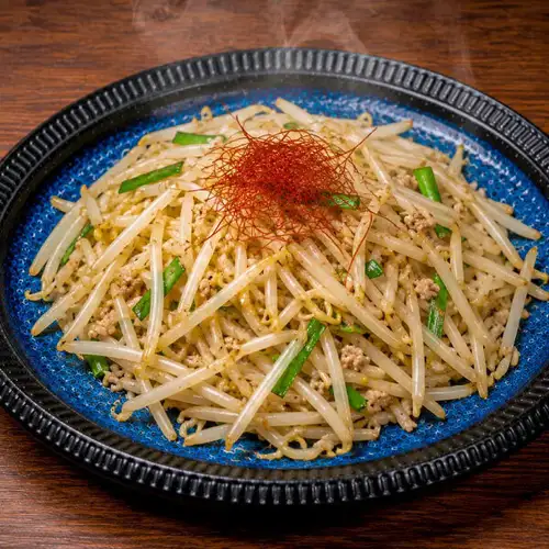 Garlic stir-fried bean sprouts